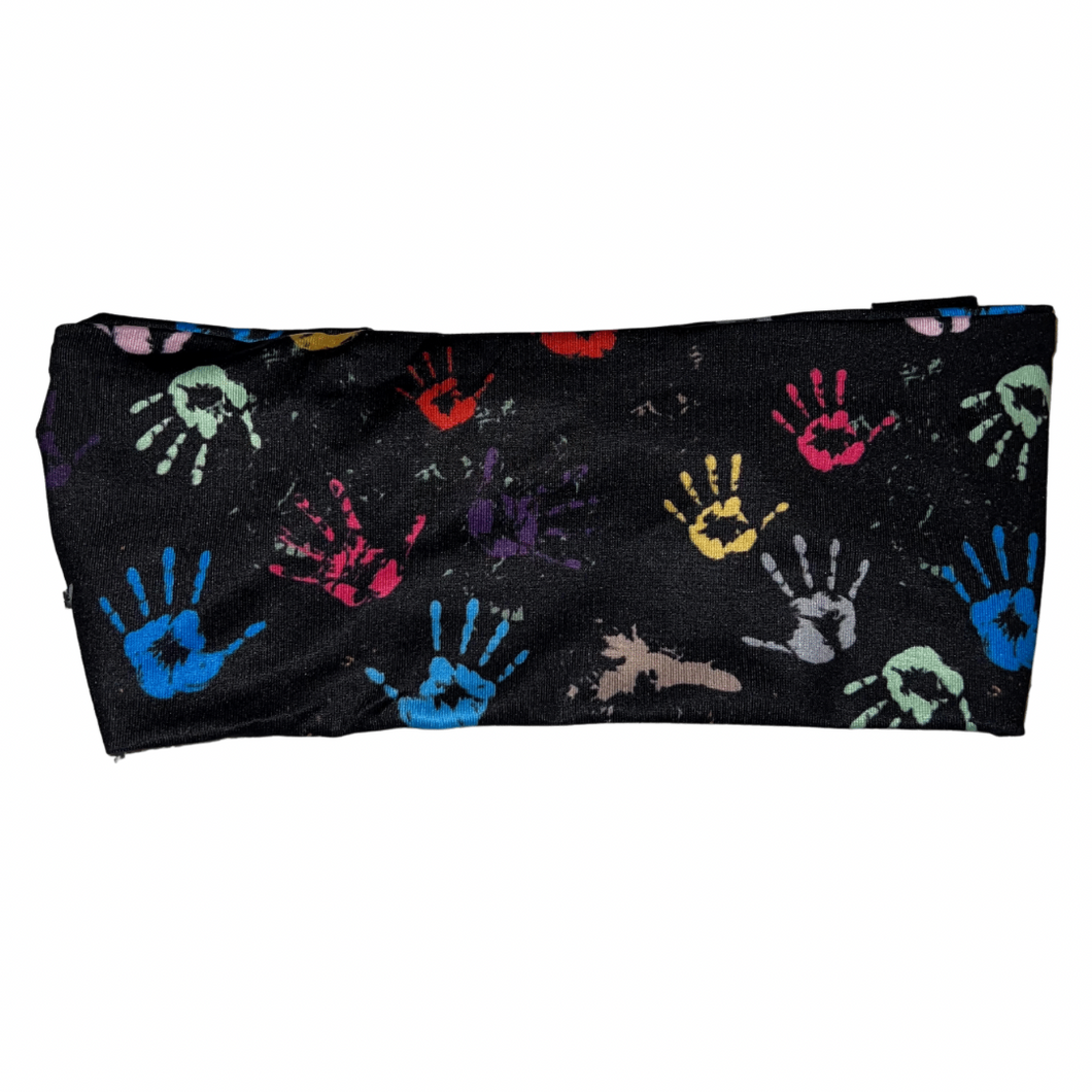 Colorful Hands Band, Black (No buttons)