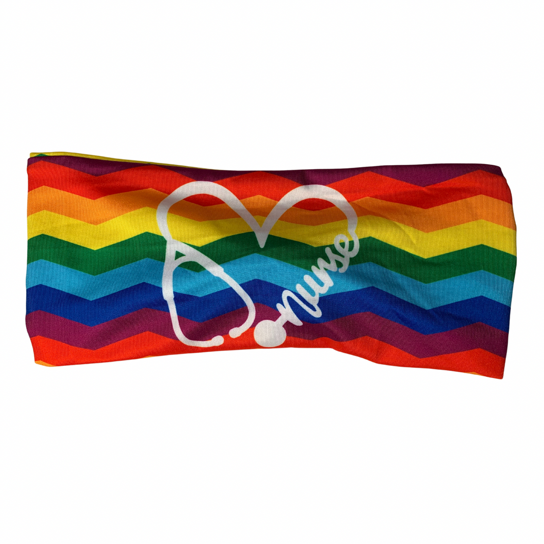 Rainbow Nurse Heart Band