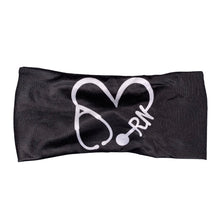 Load image into Gallery viewer, RN Nurse Heart Band-Black

