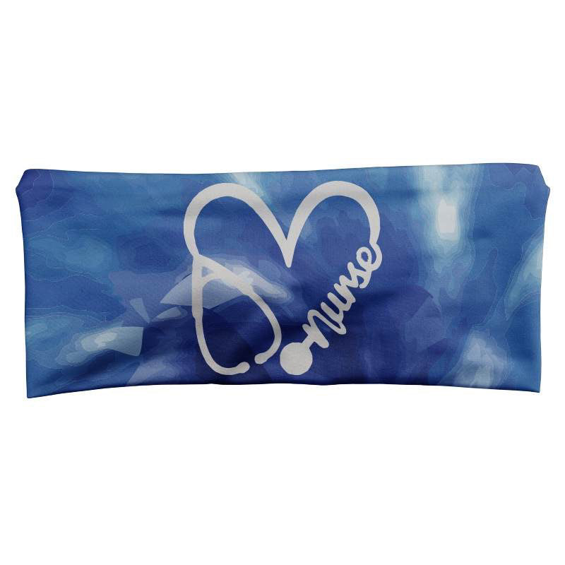 Blue Nurse Tie Dye Band (No Buttons)